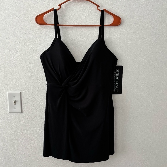 MiracleSuit Adora Swim Dress Faux Wrap - Picture 2 of 9